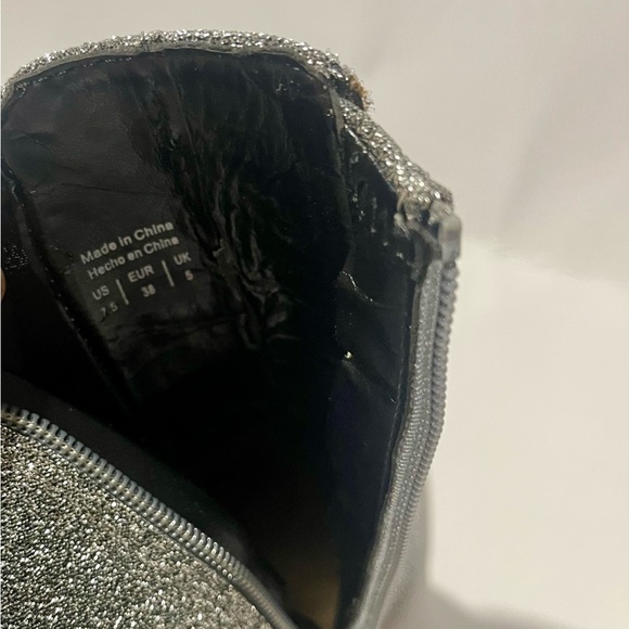 Aldo silver sparkles boots glitter swifty style night out disco women’s 7.5 - Picture 11 of 11